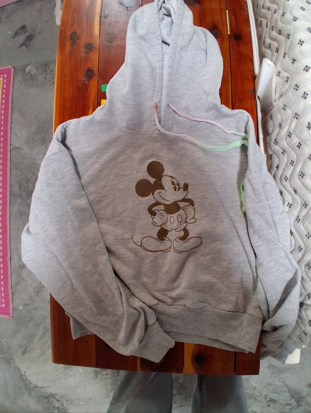 Disney Kids' Gray Mickey Mouse Hooded Sweatshirt